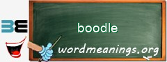 WordMeaning blackboard for boodle